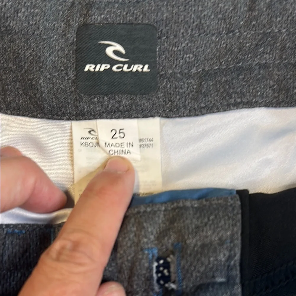 Rip Curl Blue and Green Board Shorts with Tropical Print